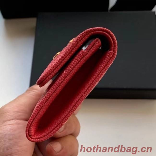 Chanel card holder Calfskin AP2038 red