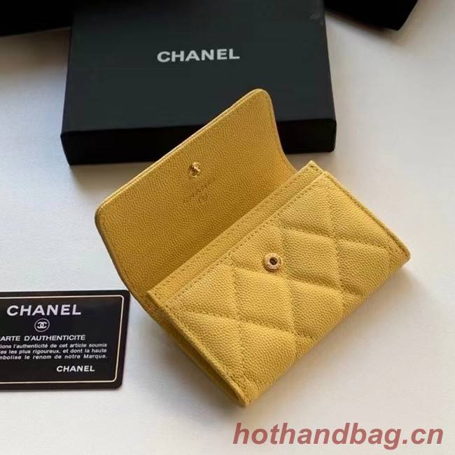 Chanel card holder Calfskin AP2038 yellow