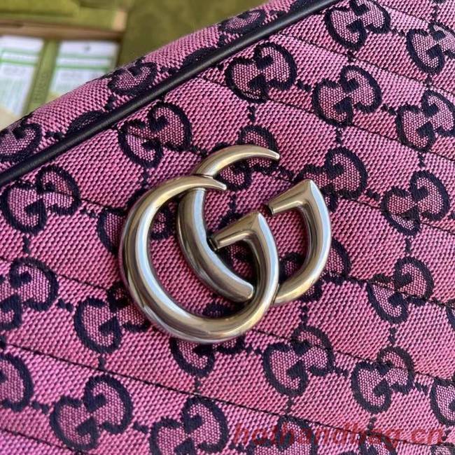 Gucci GG Marmont Multicolor small shoulder bag 447632 pink