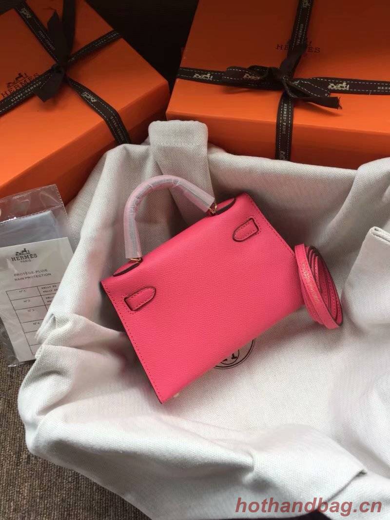 Hermes Kelly 19cm Shoulder Bags Epsom Leather KL19 rose