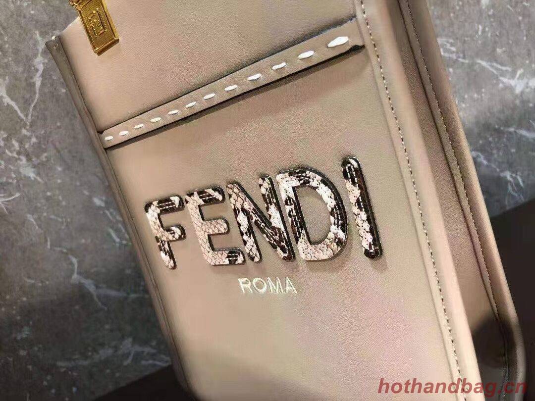 FENDI SUNSHINE SHOPPER leather mini-bag  F1620 grey