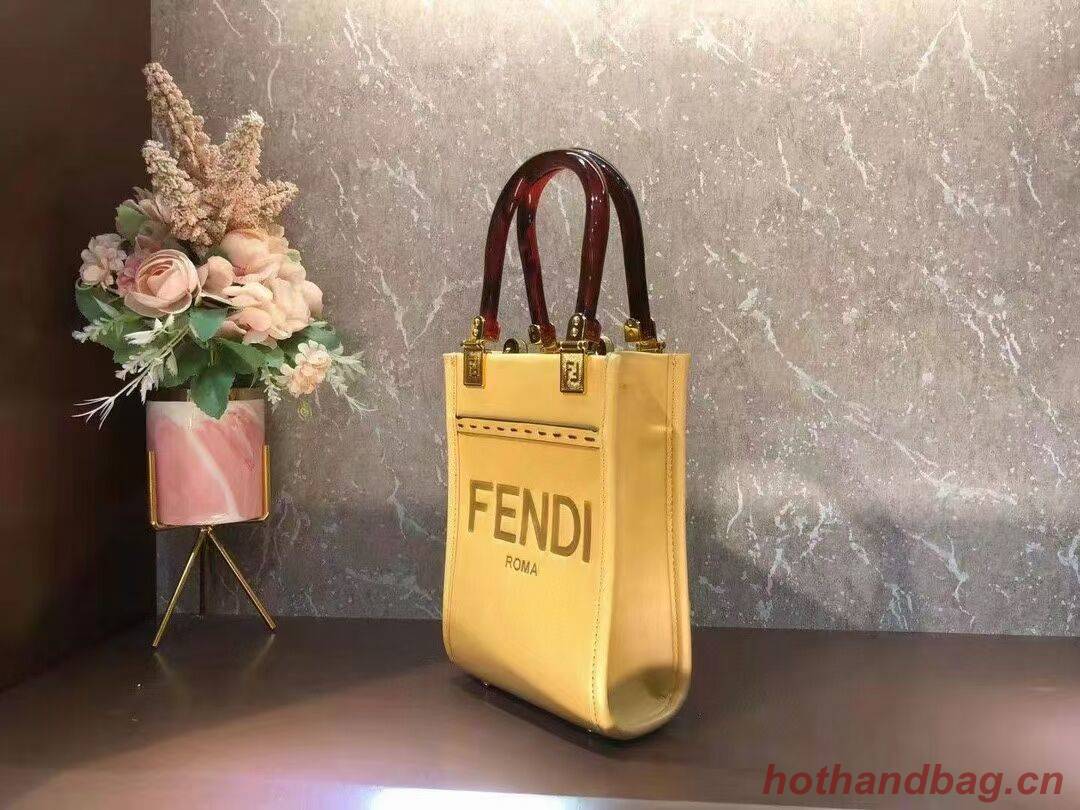 FENDI SUNSHINE SHOPPER leather mini-bag  F1620 yellow