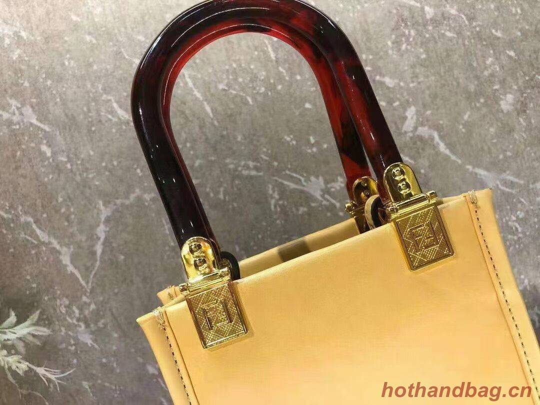 FENDI SUNSHINE SHOPPER leather mini-bag  F1620 yellow