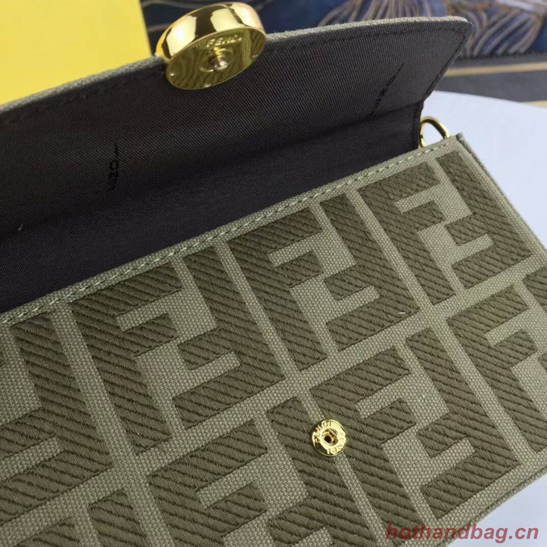 FENDI fabric bag F1230 green