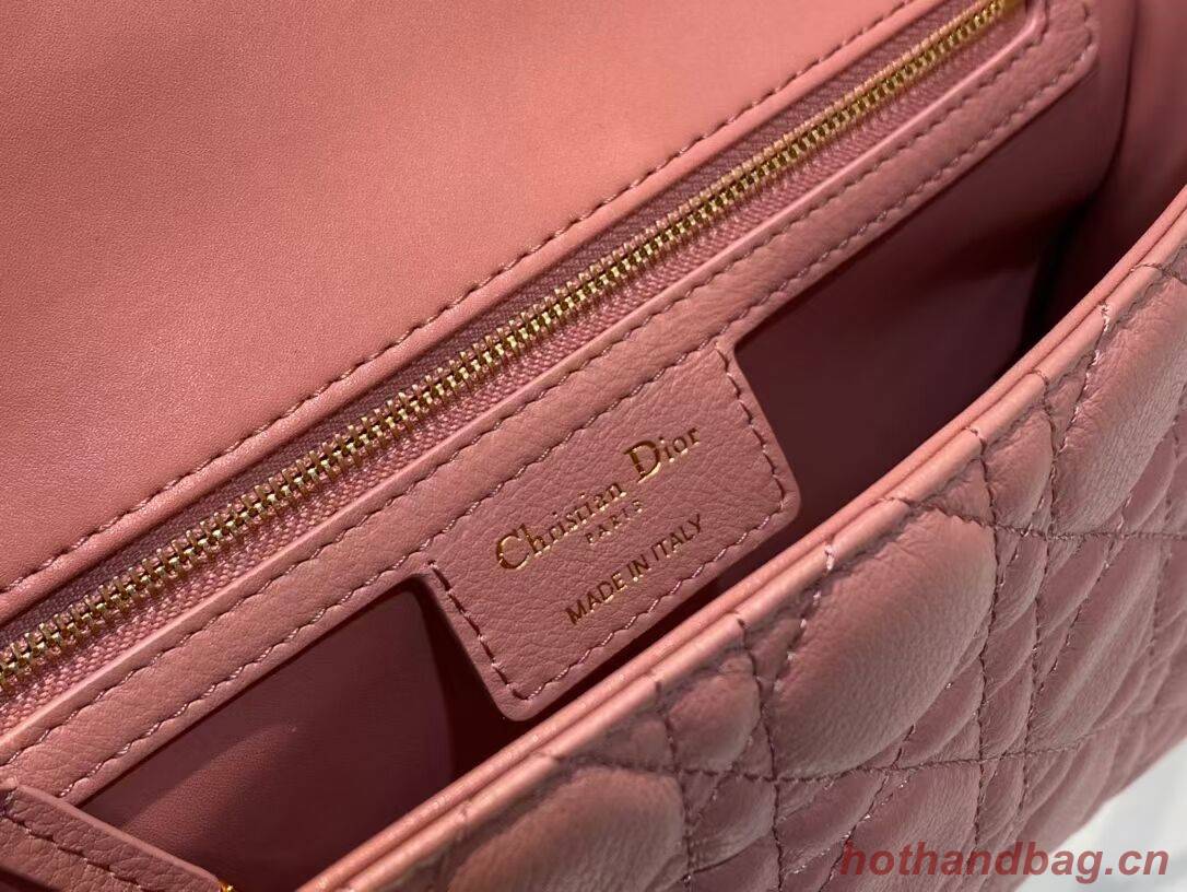 MEDIUM DIOR CARO BAG Soft Cannage Calfskin M9242 rose