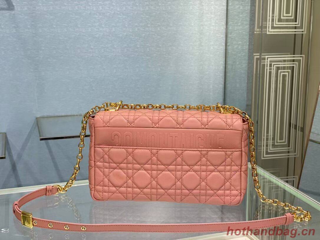 MEDIUM DIOR CARO BAG Soft Cannage Calfskin M9242 rose