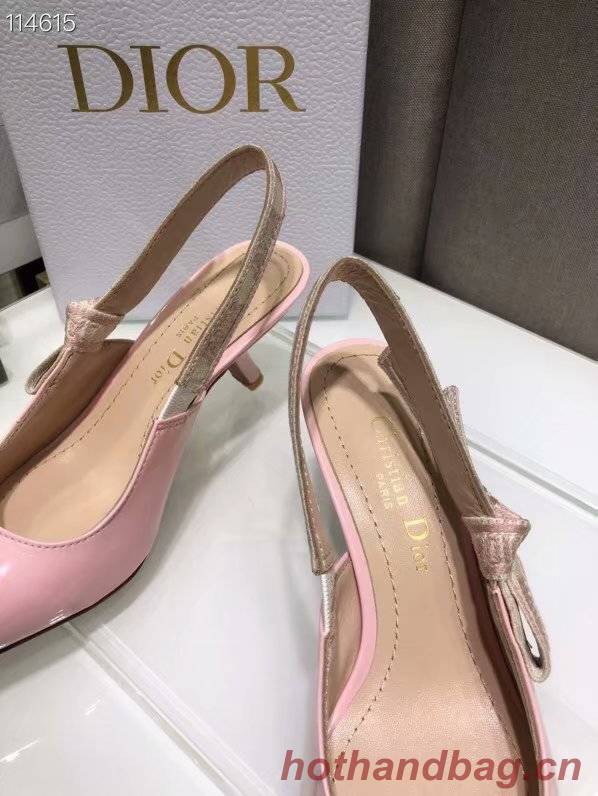 JADIOR SLINGBACK PUMP Patent Calfskin Dior770DJ-2 6.5 cm comma heel