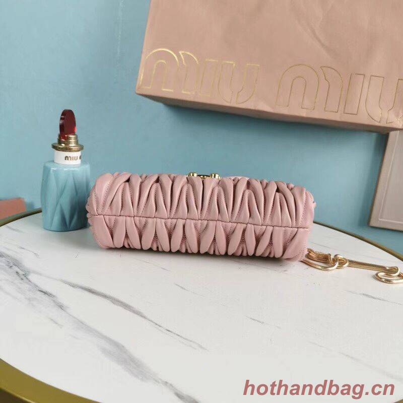 miu miu Matelasse Nappa Leather mini Shoulder Bag 5BD196 pink