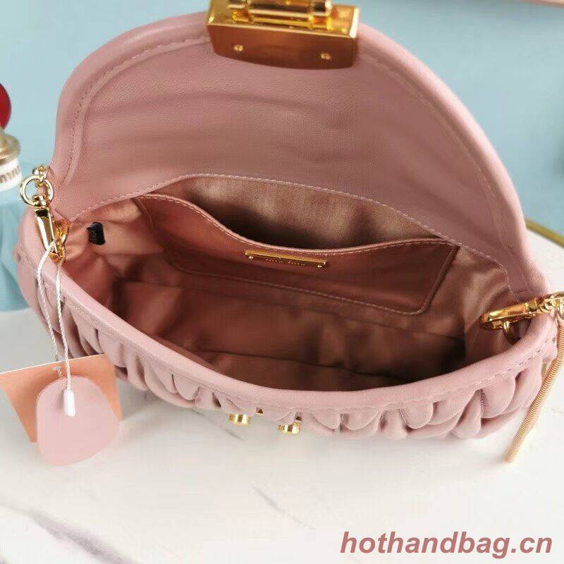 miu miu Matelasse Nappa Leather mini Shoulder Bag 5BD196 pink