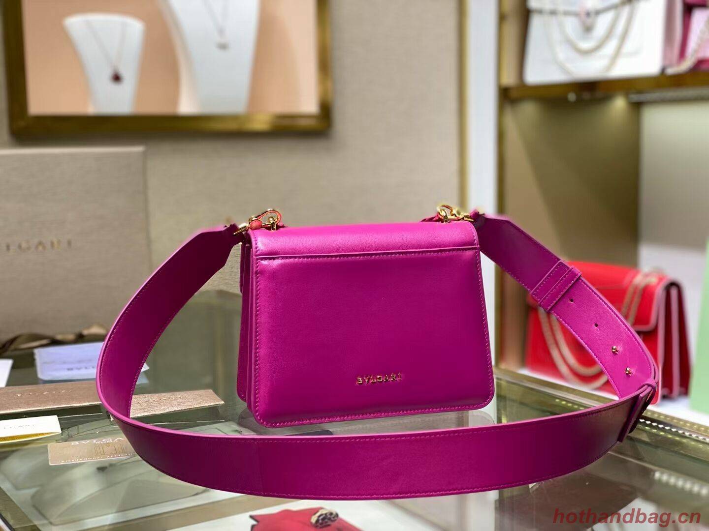 Bvlgari Serpenti Forever leather small crossbody bag B210875 rose