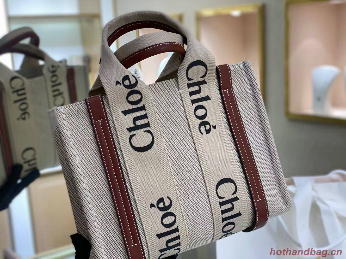 Chloe Cloth & leather 6C027 brown