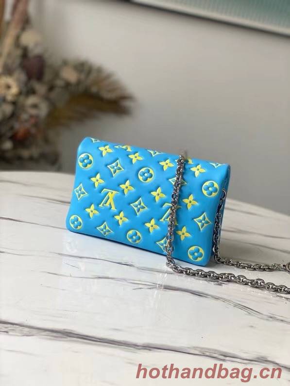 Louis Vuitton POCHETTE COUSSIN M80744 Mint Green & Yellow