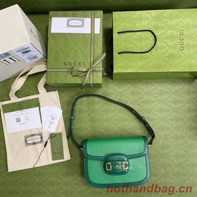 Gucci Horsebit 1955 small shoulder bag 602204 green