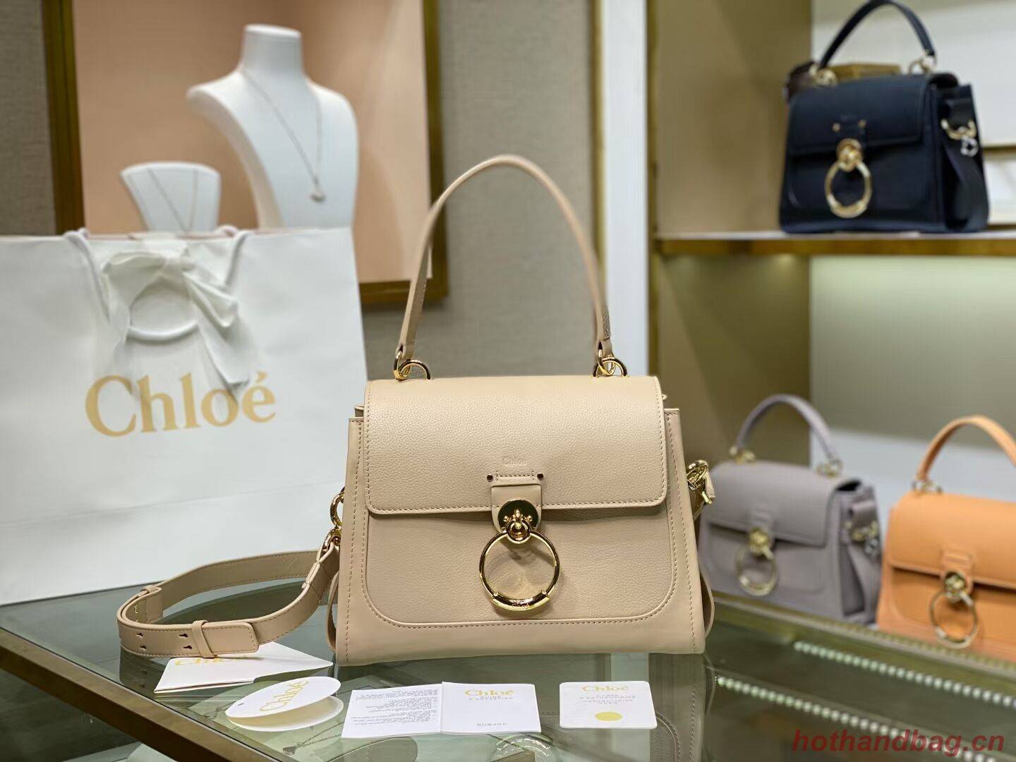 Chloe Original Calfskin Leather Bag C1142L cream