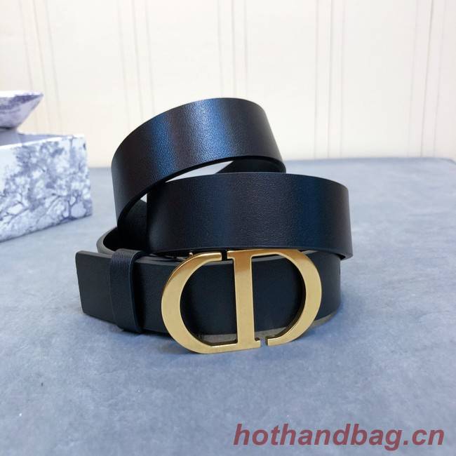 Dior Calf Leather Belt 30MM 2658 black