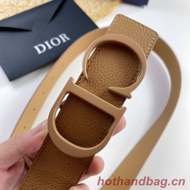 Dior Calf Leather Belt 35MM 2660 apricot