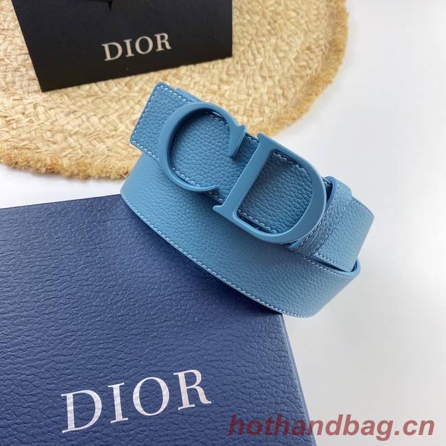 Dior Calf Leather Belt 35MM 2660 blue