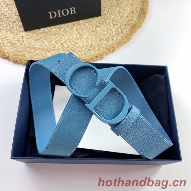 Dior Calf Leather Belt 35MM 2660 blue