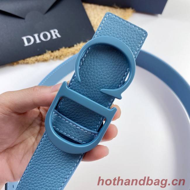 Dior Calf Leather Belt 35MM 2660 blue