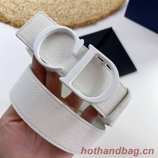 Dior Calf Leather Belt 35MM 2660 white