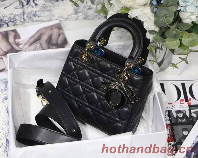 LADY DIOR MY ABCDIOR BAG Cannage Lambskin M0538O black