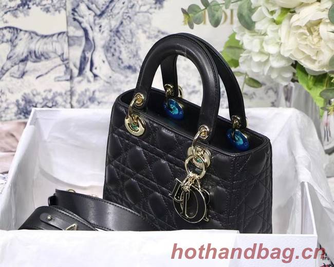 LADY DIOR MY ABCDIOR BAG Cannage Lambskin M0538O black