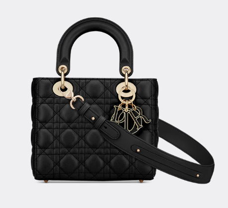 LADY DIOR MY ABCDIOR BAG Cannage Lambskin M0538O black