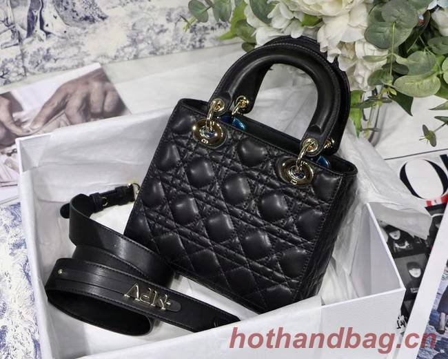 LADY DIOR MY ABCDIOR BAG Cannage Lambskin M0538O black