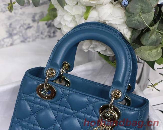 LADY DIOR MY ABCDIOR BAG Cannage Lambskin M0538O blue