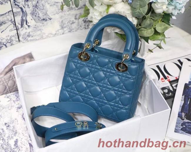 LADY DIOR MY ABCDIOR BAG Cannage Lambskin M0538O blue