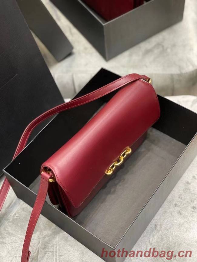 YSL LE MAILLON SATCHEL IN SMOOTH LEATHER 6497952 Burgundy