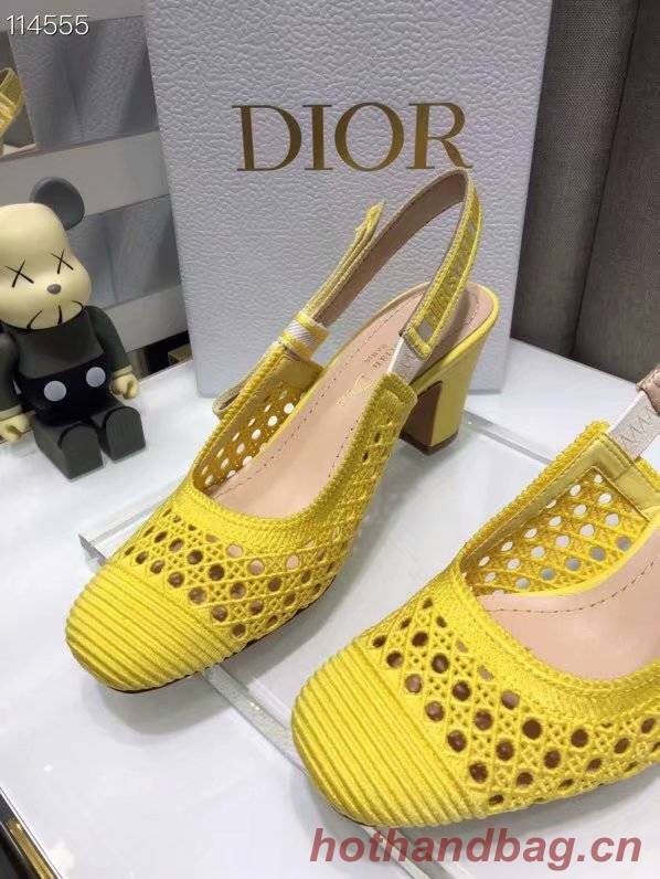 DIOR & MOI SLINGBACK PUMP Mesh Cannage Embroidery Dior777DJ-1