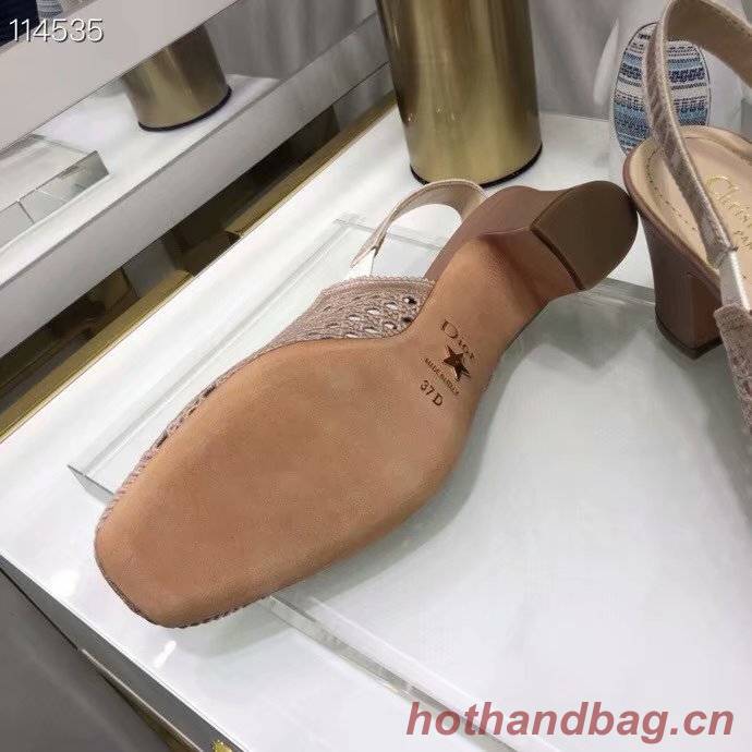 DIOR & MOI SLINGBACK PUMP Mesh Cannage Embroidery Dior777DJ-14