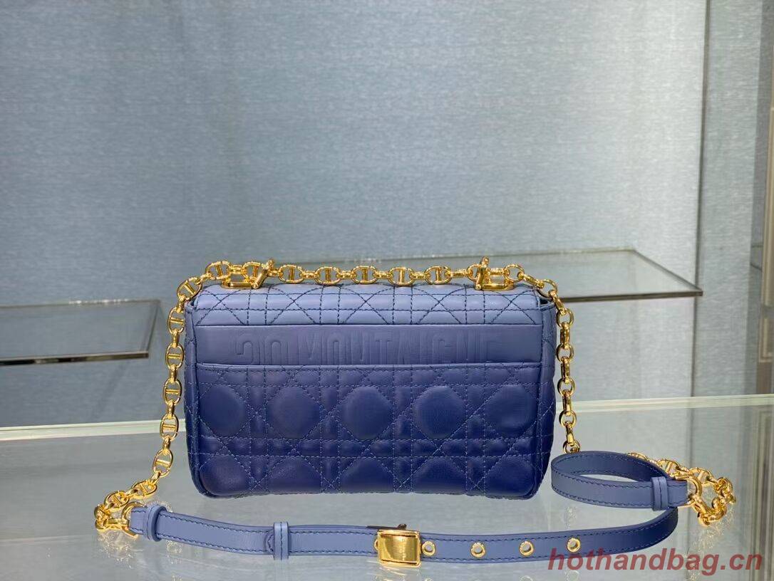 SMALL DIOR CARO BAG Indigo Blue Gradient Cannage Lambskin M9241