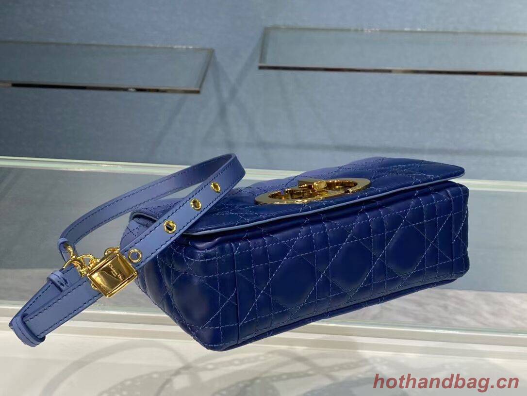 SMALL DIOR CARO BAG Indigo Blue Gradient Cannage Lambskin M9241