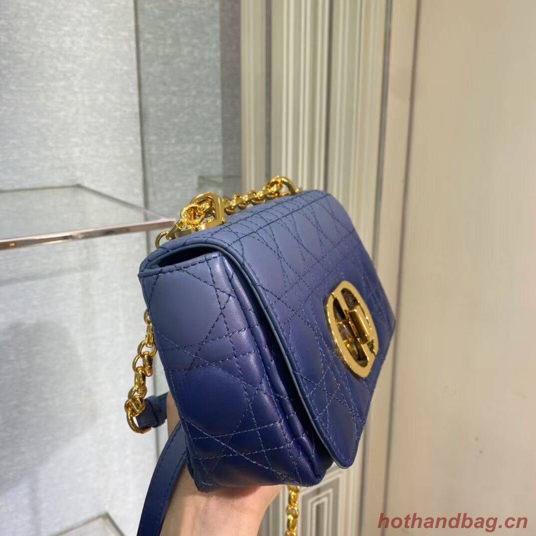 SMALL DIOR CARO BAG Indigo Blue Gradient Cannage Lambskin M9241