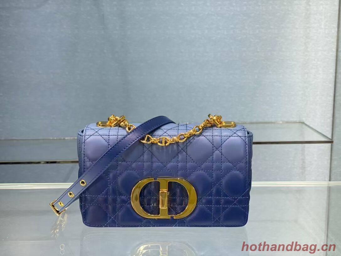 SMALL DIOR CARO BAG Indigo Blue Gradient Cannage Lambskin M9241