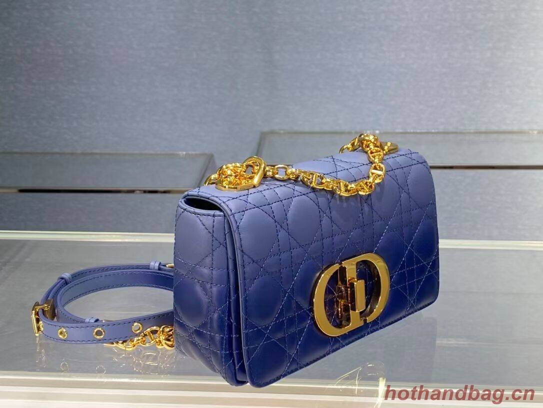 SMALL DIOR CARO BAG Indigo Blue Gradient Cannage Lambskin M9241