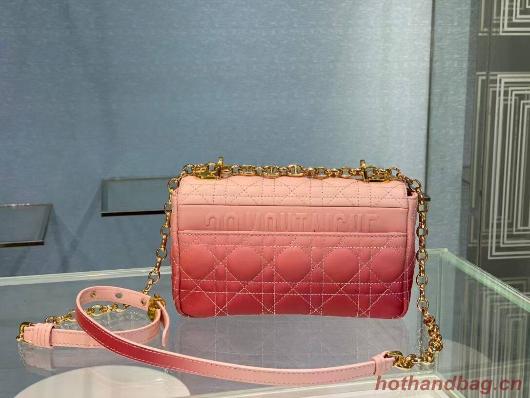 SMALL DIOR CARO BAG Pink Gradient Cannage Lambskin M9241