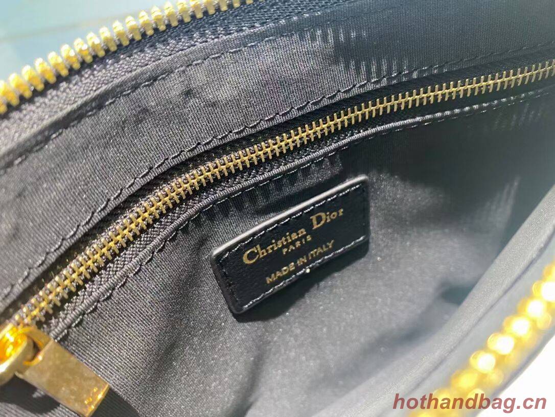 SMALL DIOR CARO DAILY POUCH S5085U BLACK