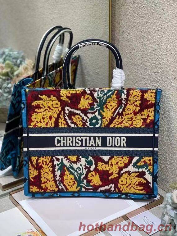 DIOR BOOK TOTE BLUE Multicolor Dior Paisley Embroidery M1287Z