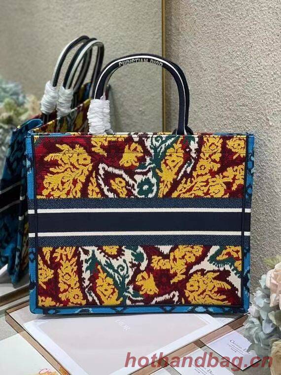 DIOR BOOK TOTE BLUE Multicolor Dior Paisley Embroidery M1287Z