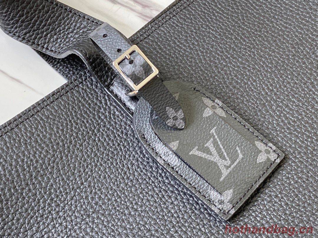 Louis Vuitton Cabas Voyage Taurillon Leather Bag M52817 Black