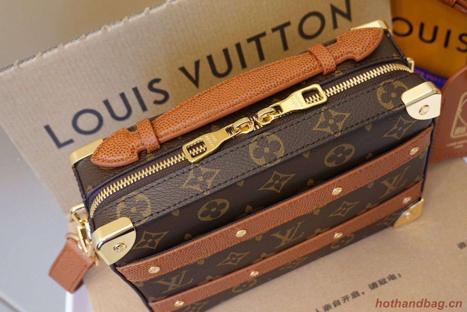 Louis Vuitton Monogram Canvas Handle Trunk Original Leather Bag M45785 Brown