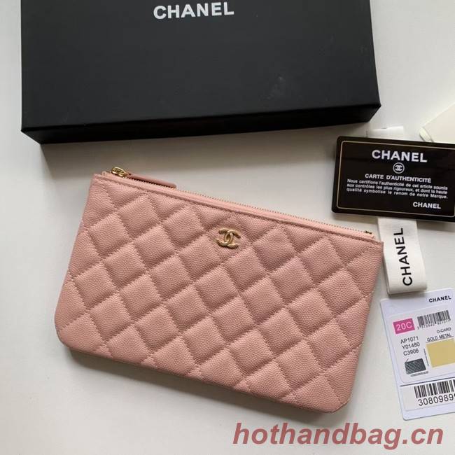 CHANEL 19 Caviar Original Leather Carry on bag AP1060 pink