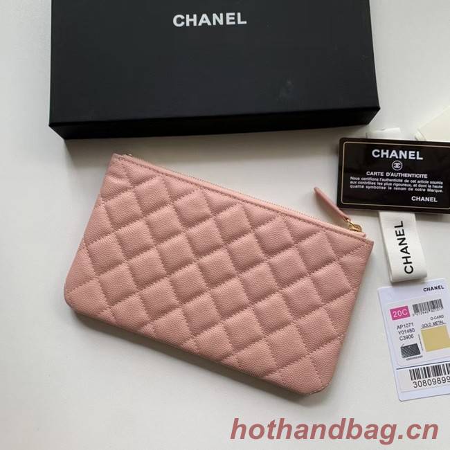 CHANEL 19 Caviar Original Leather Carry on bag AP1060 pink