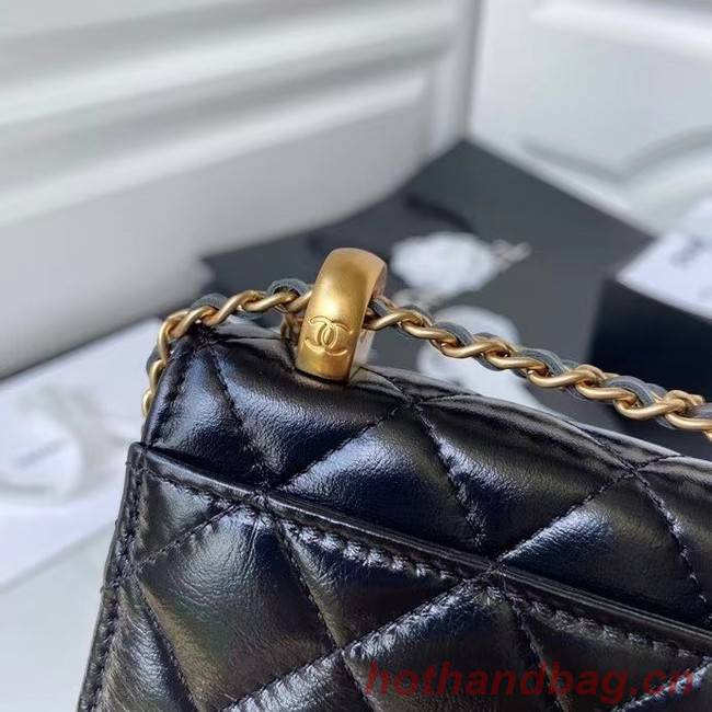 CHANEL mini wallet on chain AP2290 black