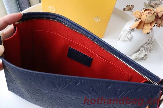 Louis Vuitton Monogram Empreinte POCHETTE VOYAGE MM M41058 Navy blue