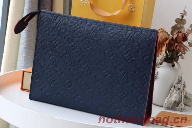 Louis Vuitton Monogram Empreinte POCHETTE VOYAGE MM M41058 Navy blue