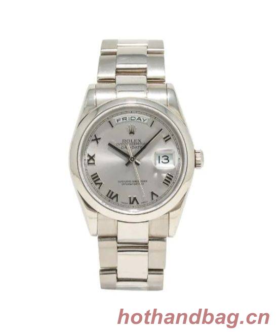 Rolex Day Date Watch 36mm R20288 Silver Dial